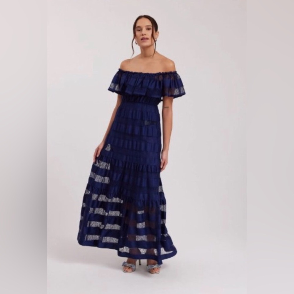 Anne Fontaine Size FR 38 Dark Navy Maxi Dress